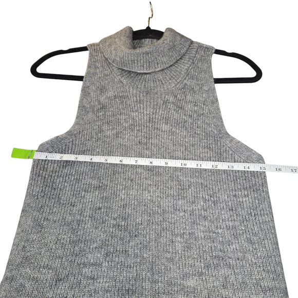 Kaufman Franco Womens Large Sweater Sleeveless Turtleneck Zipper Back Alpaca - Picture 9 of 13